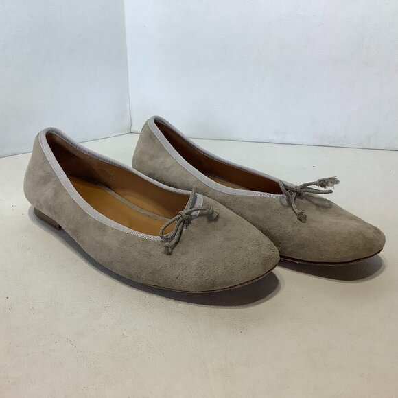 Katharine Page Suede Ballet Flats Shoes Tan Sz 38.5 Made Portugal - Picture 1 of 15